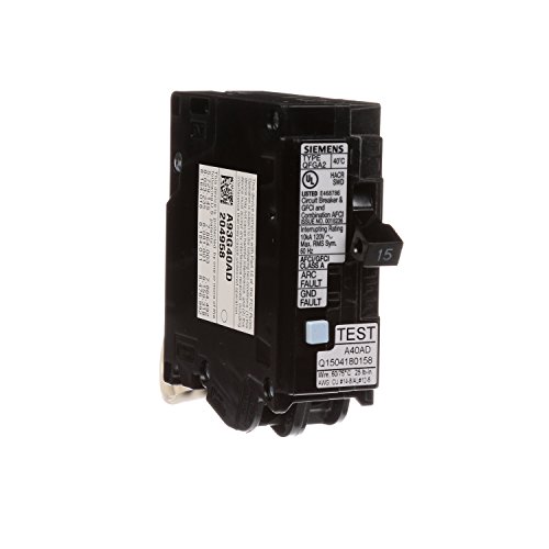 Siemens Q115DF 15-Amp Afci/Gfci Dual Function Circuit Breaker, Plug on