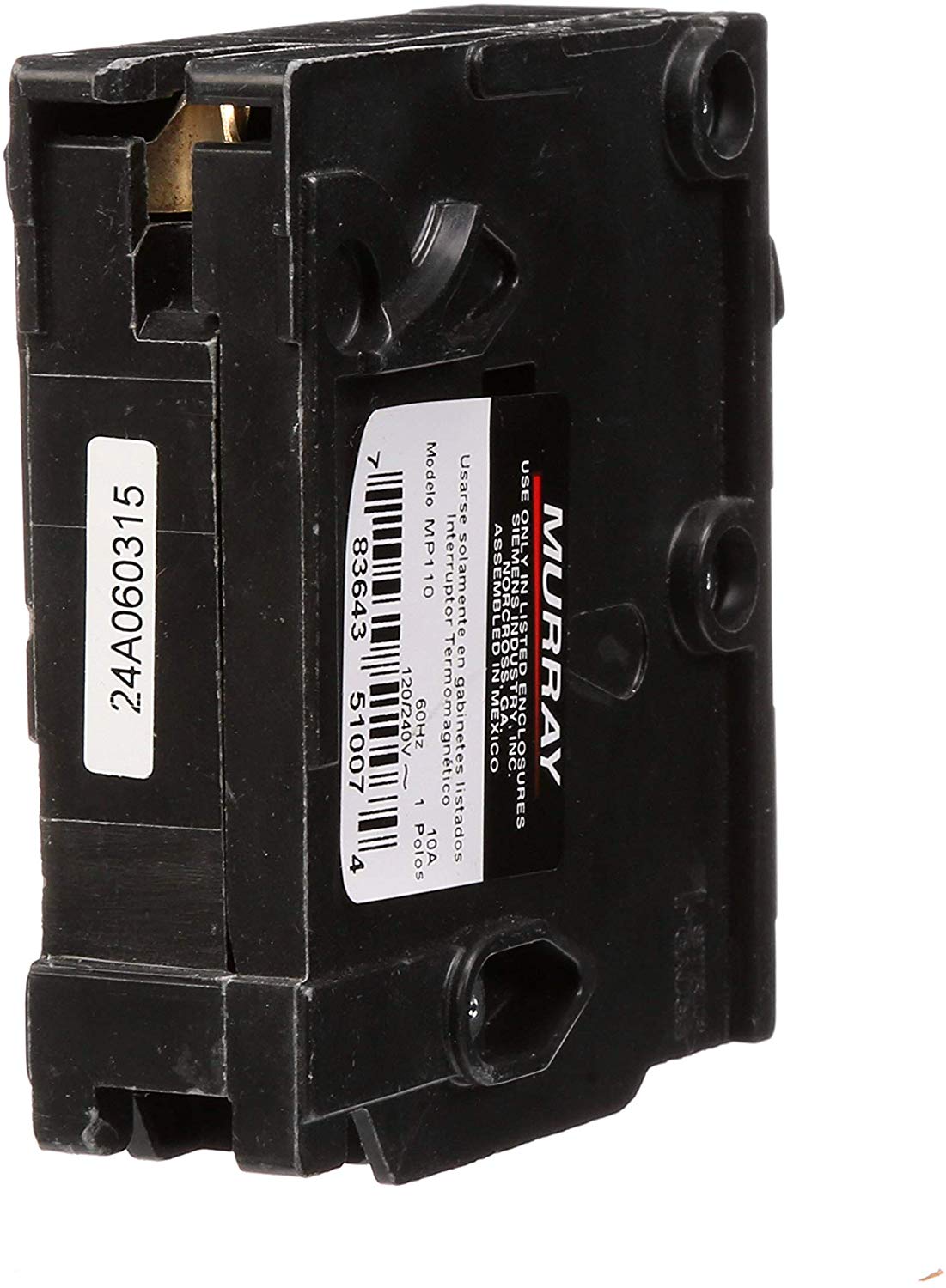 MP110 10Amp Single Pole Type MPT Circuit Breaker 783643510074 eBay