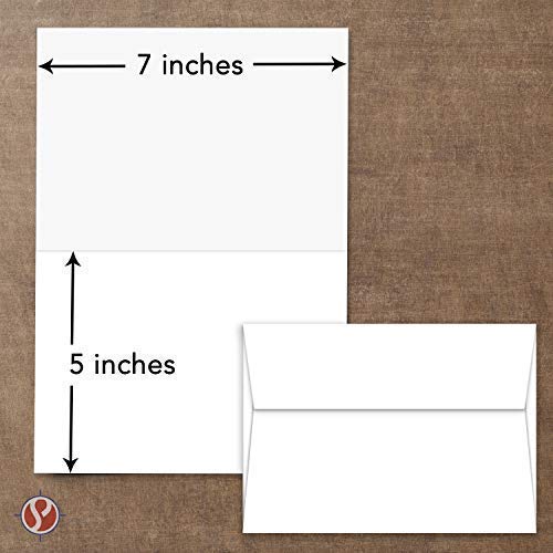 *Greeting Cards* Set 5x7 Blank White Cardstock and Envelopes eBay