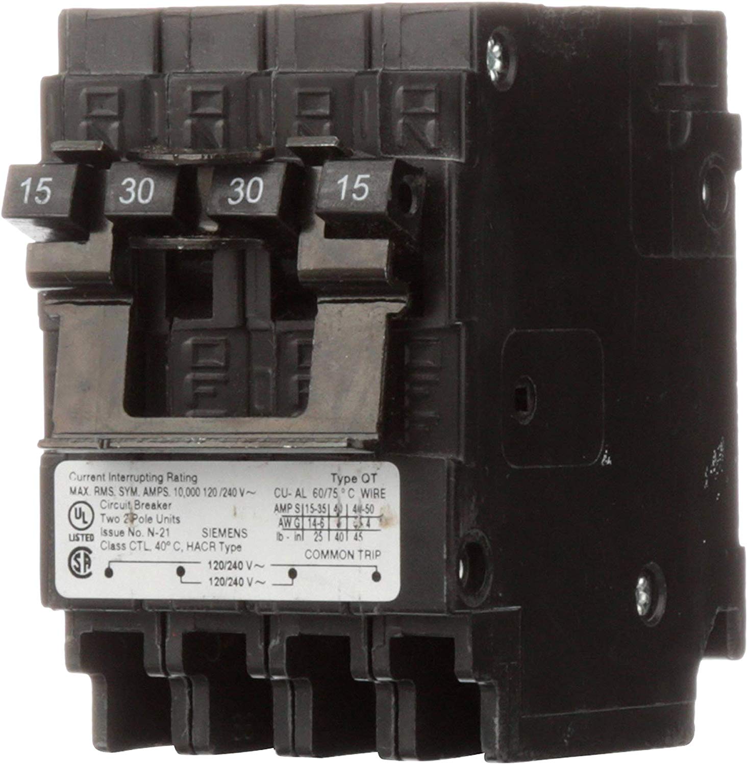 SIEMENS Q21550CT N 15//50A 240V 4P NEW QUAD