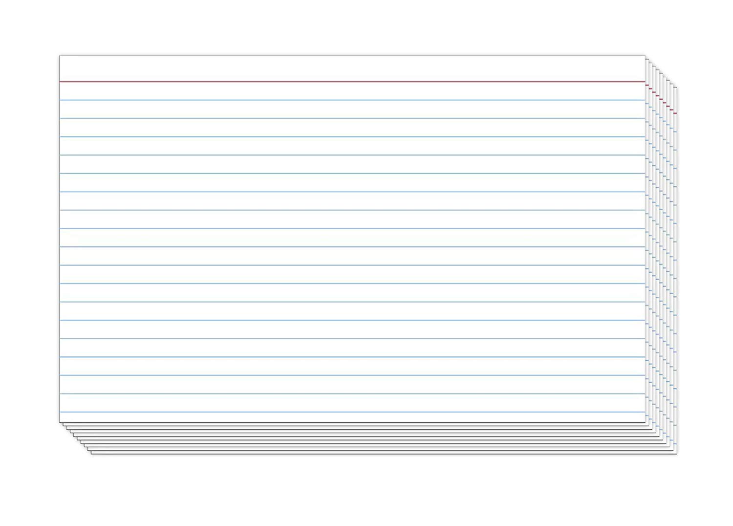 Ruled Index Cards, On 100lb Heavyweight Thick White Cover Stock."100 per pack" ( eBay