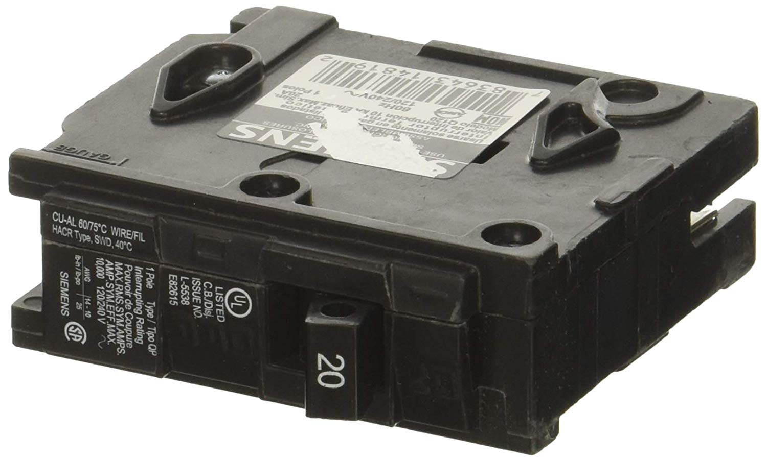 Connecticut Electric VPKICBQ120 Interchangeable Circuit Breaker, 1